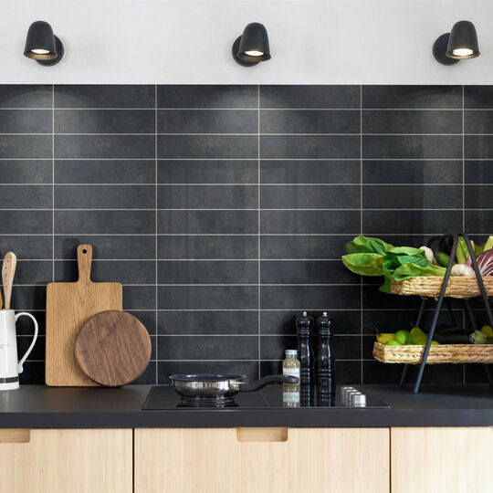 selbstklebende Wandfliese Premium Stacked Tiles anthracite image number null